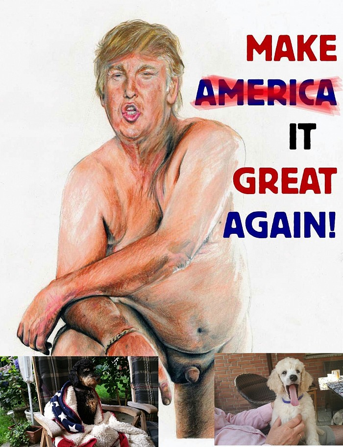 Donald Trump mit seinen neuen Präsidentenhunden!
